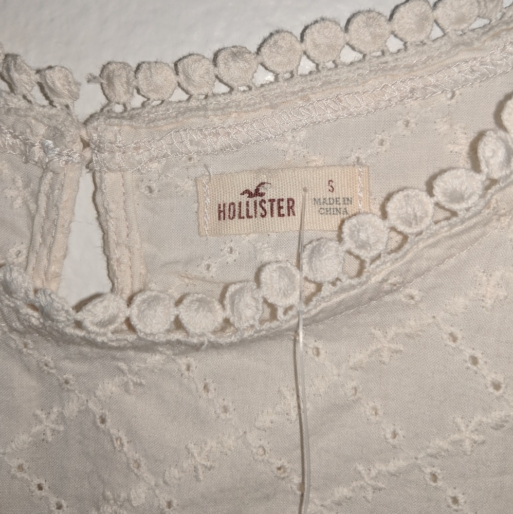 Embroidered Openwork Blouse